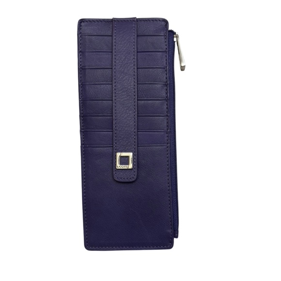 Lodis purple leather ID card holder wallet